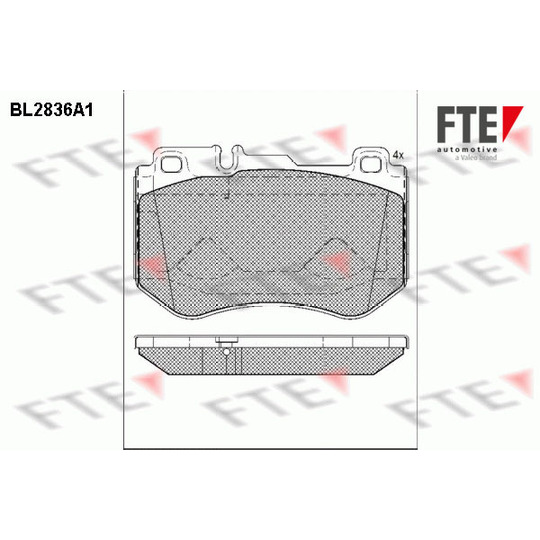 BL2836A1 - Brake Pad Set, disc brake 