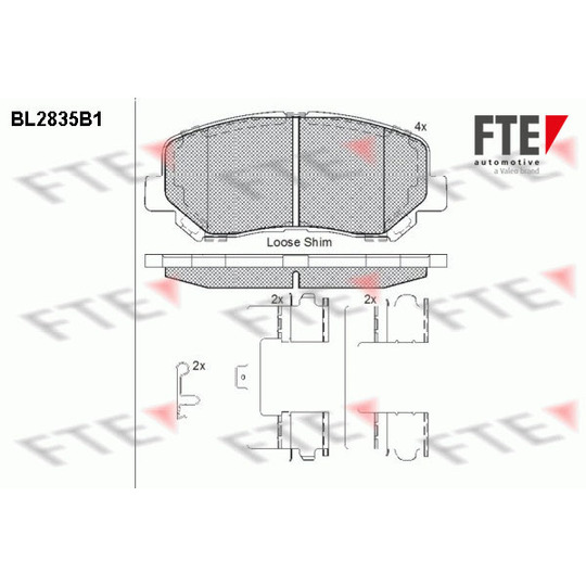 BL2835B1 - Brake Pad Set, disc brake 