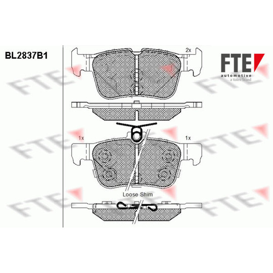 BL2837B1 - Brake Pad Set, disc brake 