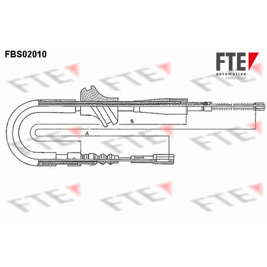 FBS02010 - Vajer, parkeringsbroms 