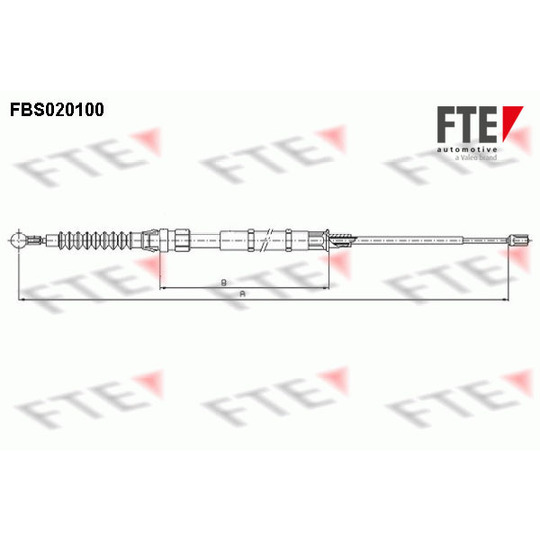 FBS020100 - Cable, parking brake 