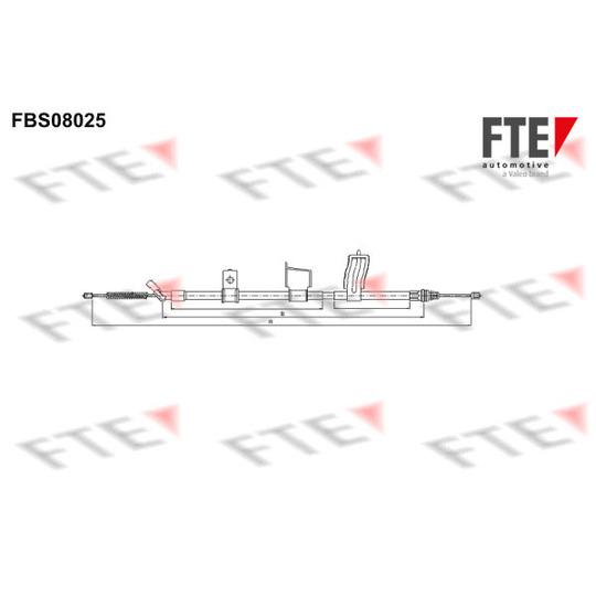 FBS08025 - Cable, parking brake 