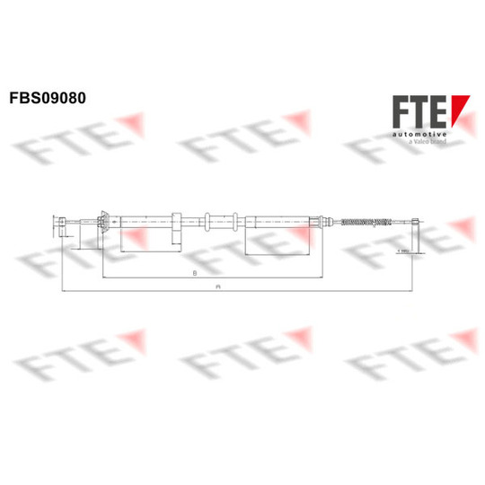 FBS09080 - Cable, parking brake 