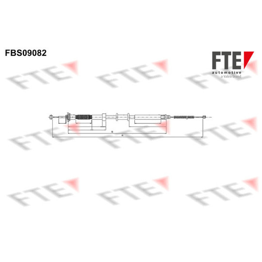 FBS09082 - Vajer, parkeringsbroms 