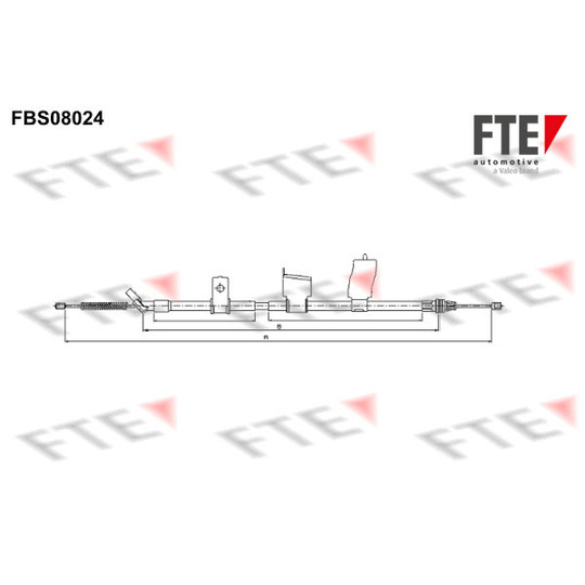 FBS08024 - Cable, parking brake 