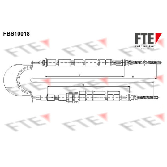 FBS10018 - Cable, parking brake 