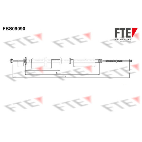 FBS09090 - Cable, parking brake 