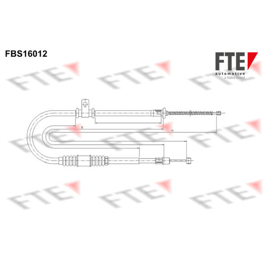 FBS16012 - Cable, parking brake 