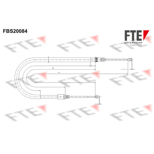 FBS20084 - Cable, parking brake 