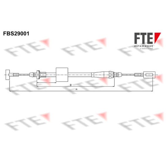 FBS29001 - Vajer, parkeringsbroms 