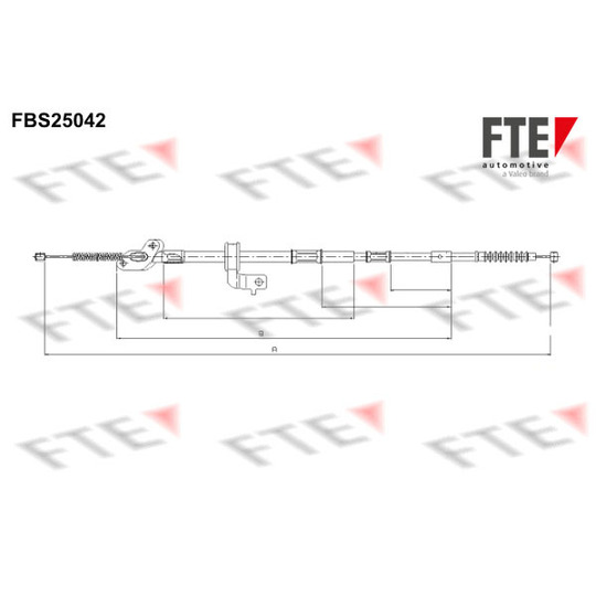 FBS25042 - Cable, parking brake 