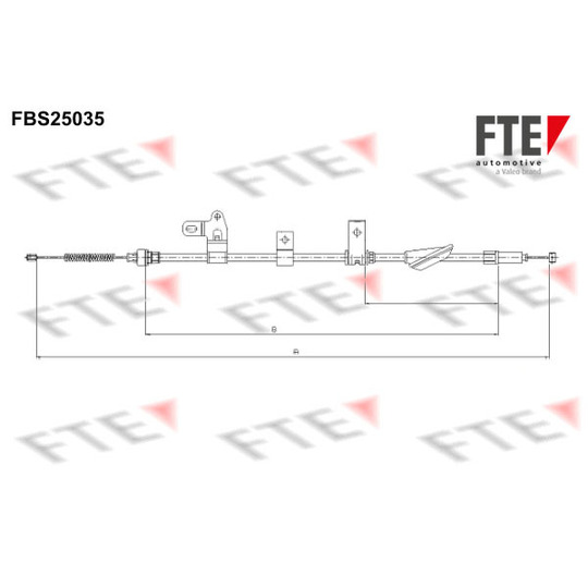 FBS25035 - Cable, parking brake 