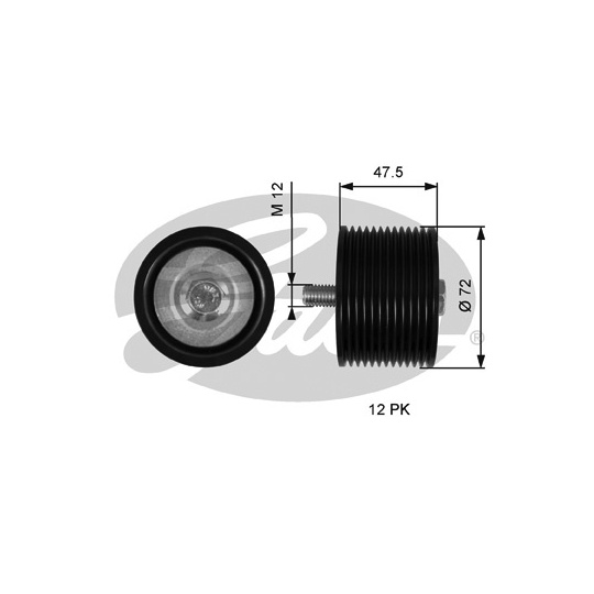 T36627 - Deflection/Guide Pulley, v-ribbed belt 