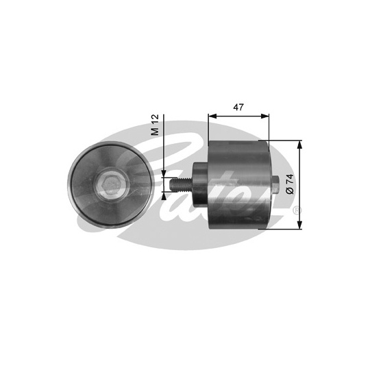 T36637 - Deflection/Guide Pulley, v-ribbed belt 