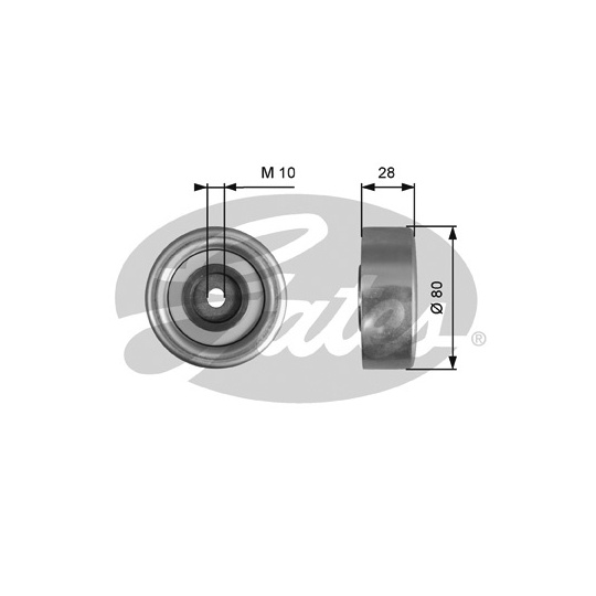 T36778 - Deflection/Guide Pulley, v-ribbed belt 