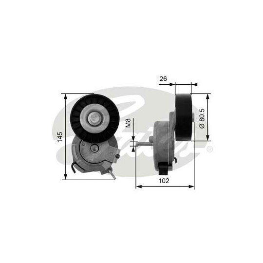 T38473 - Tensioner Pulley, v-ribbed belt 