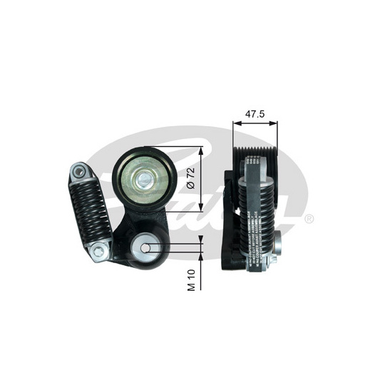 T38721 - Belt Tensioner, v-ribbed belt 