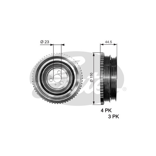 TVD1049 - Belt Pulley, crankshaft 