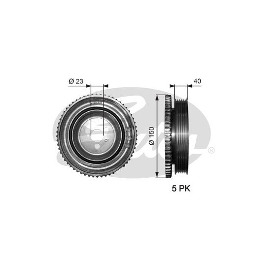 TVD1052 - Belt Pulley, crankshaft 