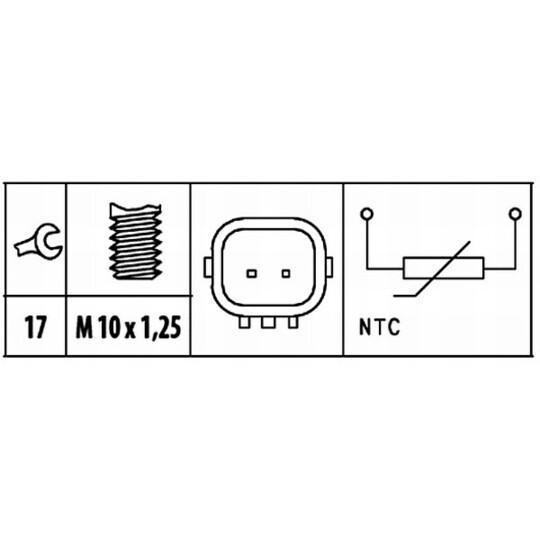6PT 009 309-601 - Temperature Switch, radiator fan 