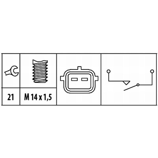 6ZF 181 612-051 - Kytkin, peruutusvalo 