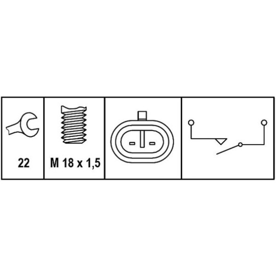 6ZF 008 621-301 - Switch, reverse light 