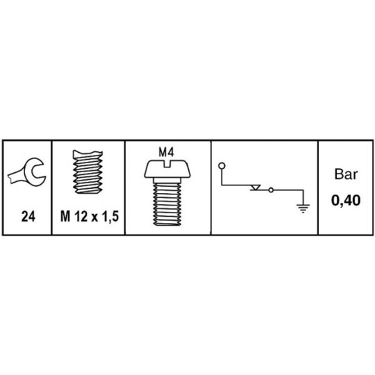 6ZL 009 600-021 - Oil Pressure Switch 