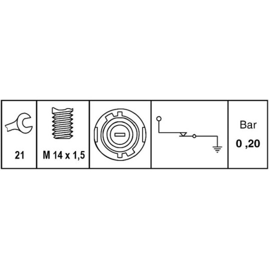 6ZL 009 600-051 - Oil Pressure Switch 