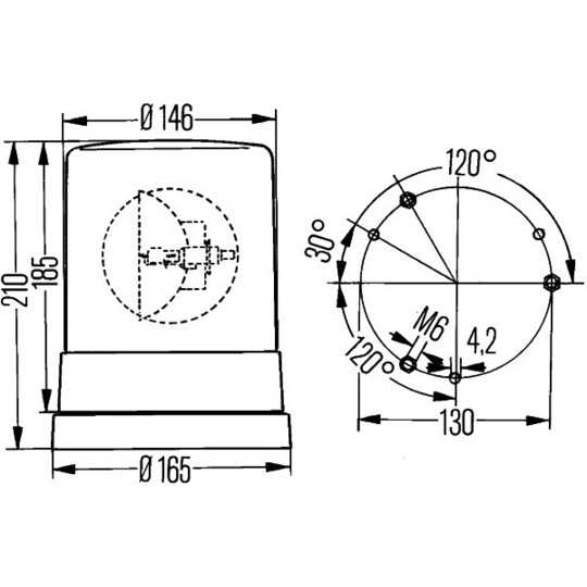 2RL 004 958-011 - Rotating Beacon 