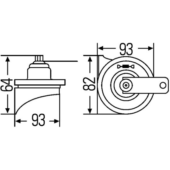 3FH 007 728-831 - Äänitorvi, fanfaari 