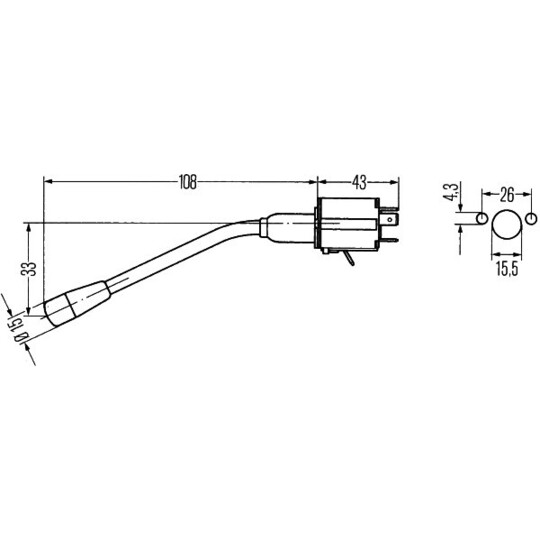 6BA 001 539-001 - Control Stalk, indicators 