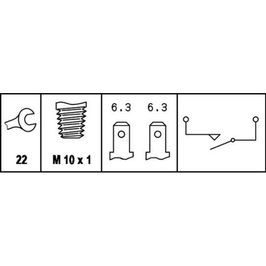 6DL 003 262-001 - Bromsljuskontakt 