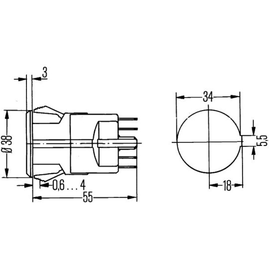 6HF 002 372-041 - Varoitusvilkkukytkin 