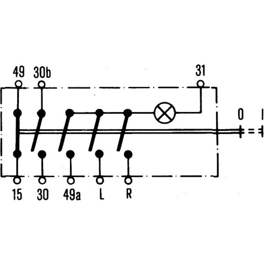 6HF 001 579-011 - Hazard Light Switch 