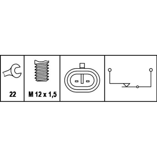 6LF 007 356-001 - Switch, reverse light 