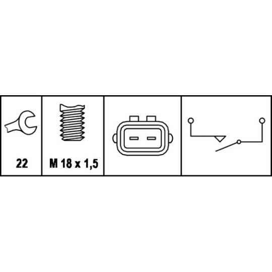 6ZF 008 621-001 - Switch, reverse light 