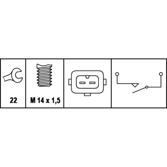 6ZF 008 621-161 - Switch, reverse light 