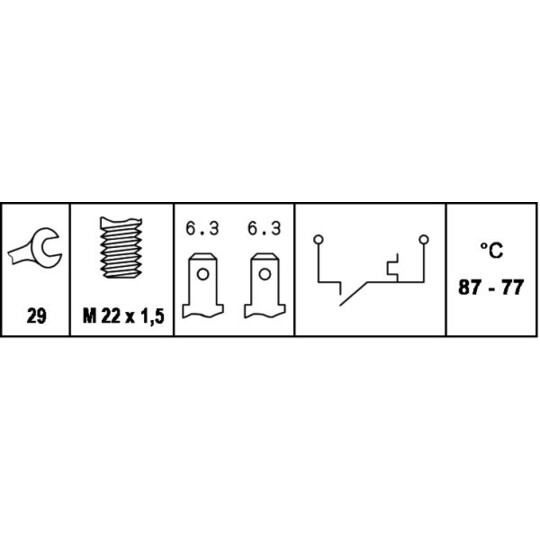 6ZT 007 800-031 - Temperature Switch, radiator fan 