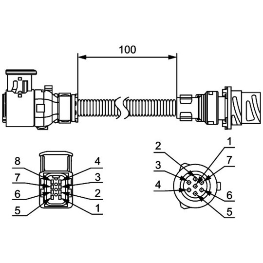 8KA 211 923-002 - Cable Set, tail light conversion 