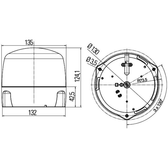 2RL 010 979-001 - Rotating Beacon 