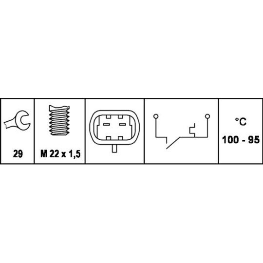 6ZT 007 807-001 - Temperature Switch, radiator fan 