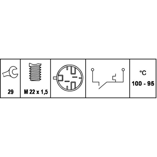 6ZT 007 807-021 - Temperature Switch, radiator fan 