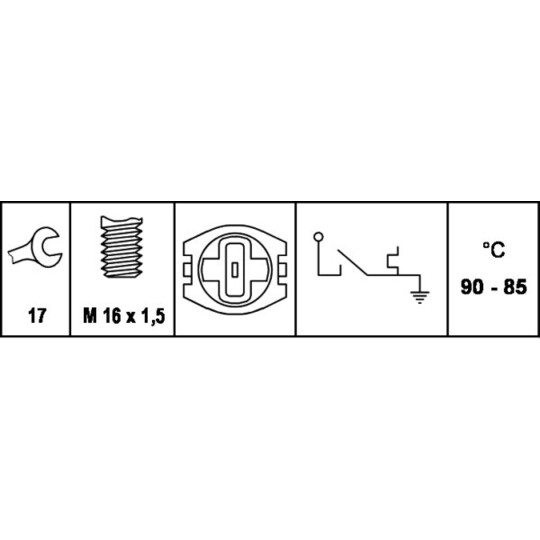 6ZT 007 806-011 - Termokontakt, kylarfläkt 