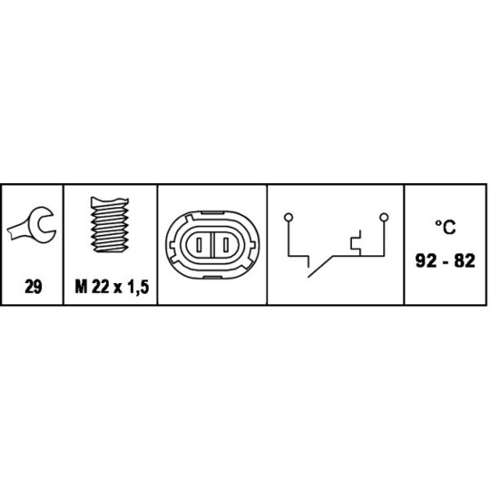 6ZT 007 808-011 - Temperature Switch, radiator fan 