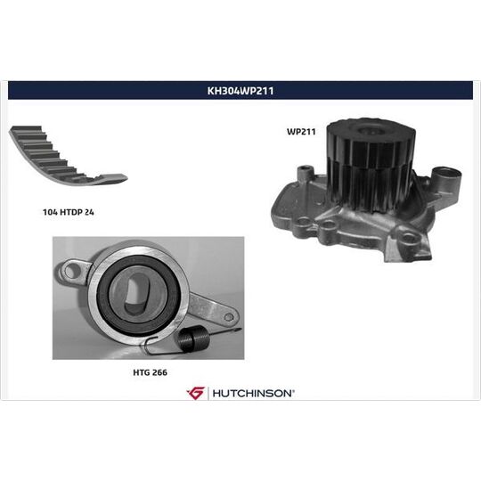 KH 304WP211 - Water Pump & Timing Belt Set 