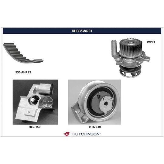 KH 335WP51 - Vattenpump + kuggremssats 