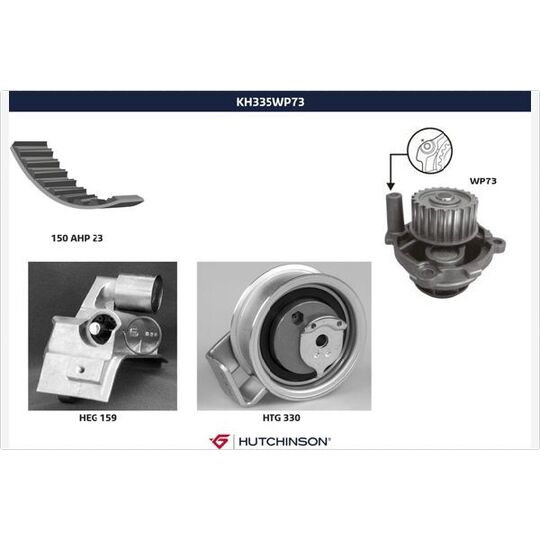 KH 335WP73 - Vattenpump + kuggremssats 