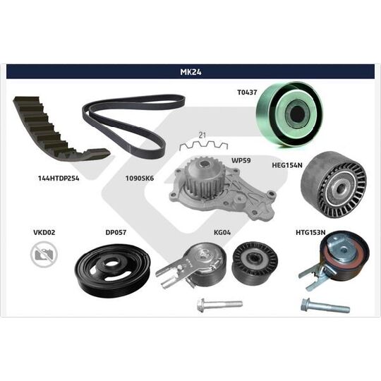 MK24 - Timing Belt Set 