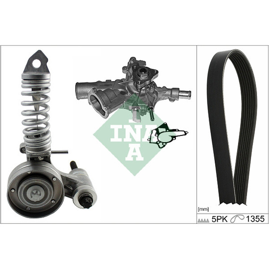 529 0297 31 - Water Pump + V-Ribbed Belt Set 