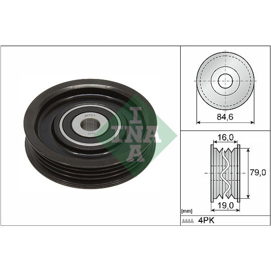 531 0931 10 - Tensioner Pulley, v-ribbed belt 